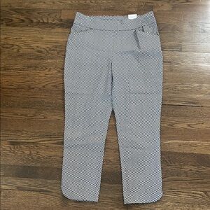 Chico's Black and White Cropped Pants